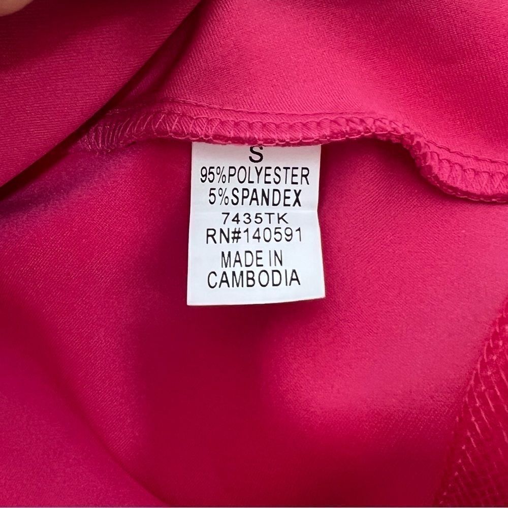 CQ by CQ One Shoulder Ruffle Asymmetrical One Shoulder Peplum Top Pink Fuchsia - Picture 7 of 15